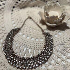 Dazzling Gold Tone Crystal Necklace